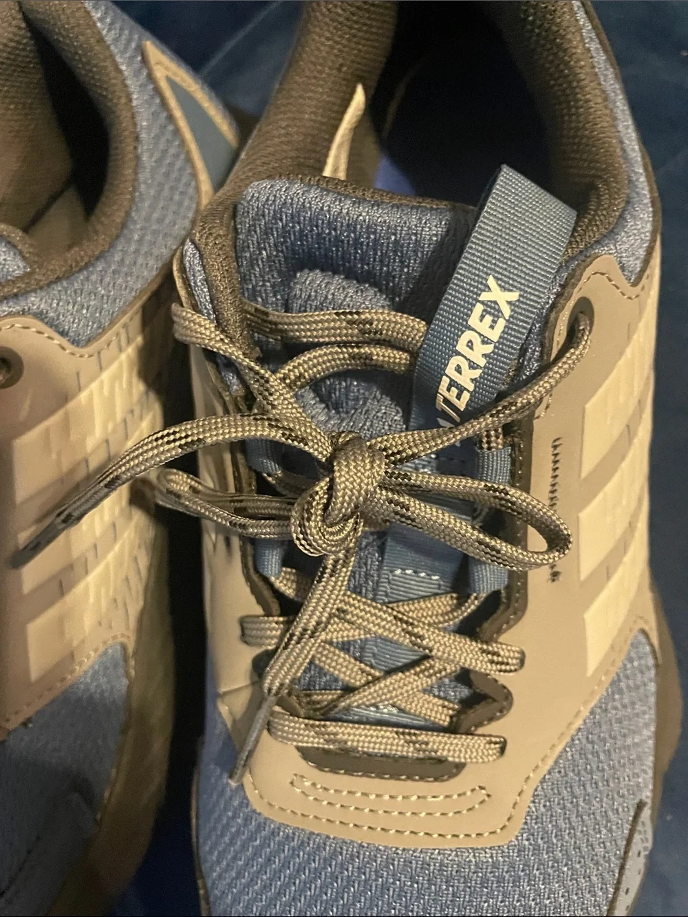 adidas Terrex Men's Blue and Brown Trail Sneakers